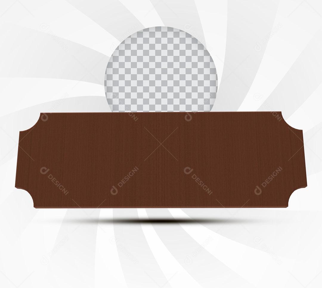 Elemento 3D De Madeira PSD Para Composição