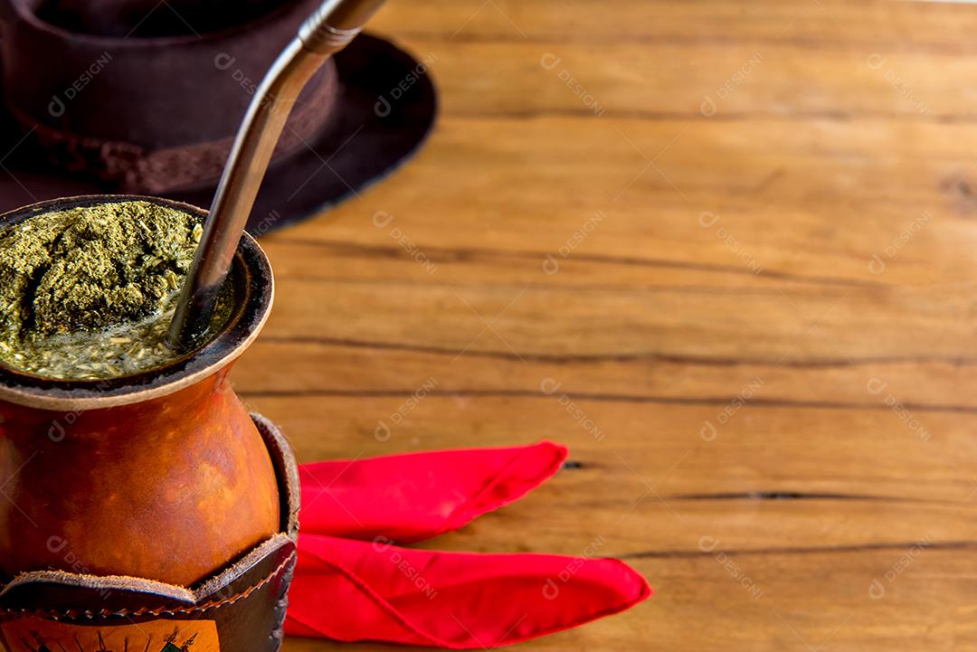 Semana tradicional no sul do Brasil. Semana Farroupilha dos Gaúchos. Erva Mate Tradicional Sul-Americana (chimarrão no Brasil)