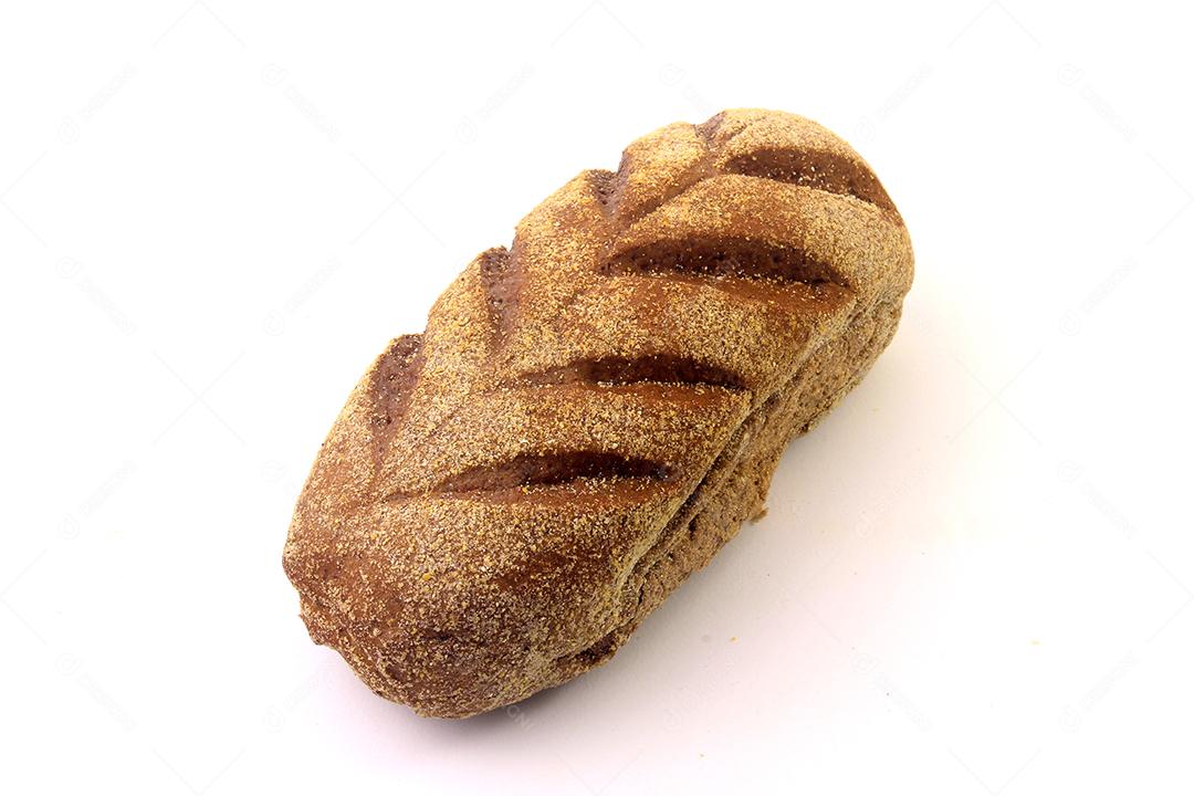 Naco de pão australiano assado no fundo branco. Tradicionalmente este pão é feito com chocolate em pó