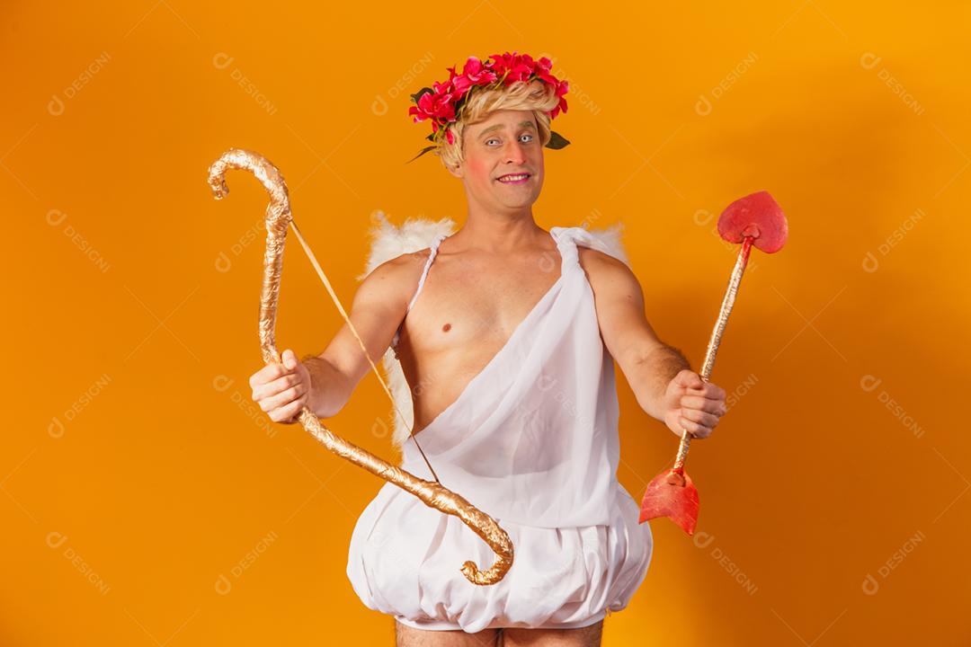 Conceito de dia dos namorados. Retrato do Deus do amor - sagacidade Cupido