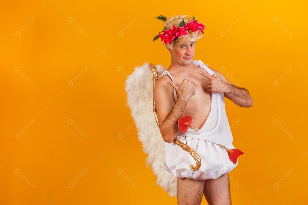 Conceito de dia dos namorados. Retrato do Deus do amor - sagacidade Cupido