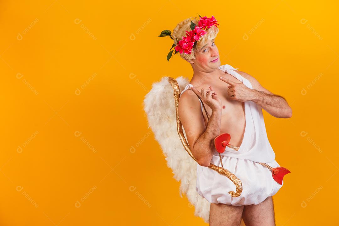 Conceito de dia dos namorados. Retrato do Deus do amor - sagacidade Cupido