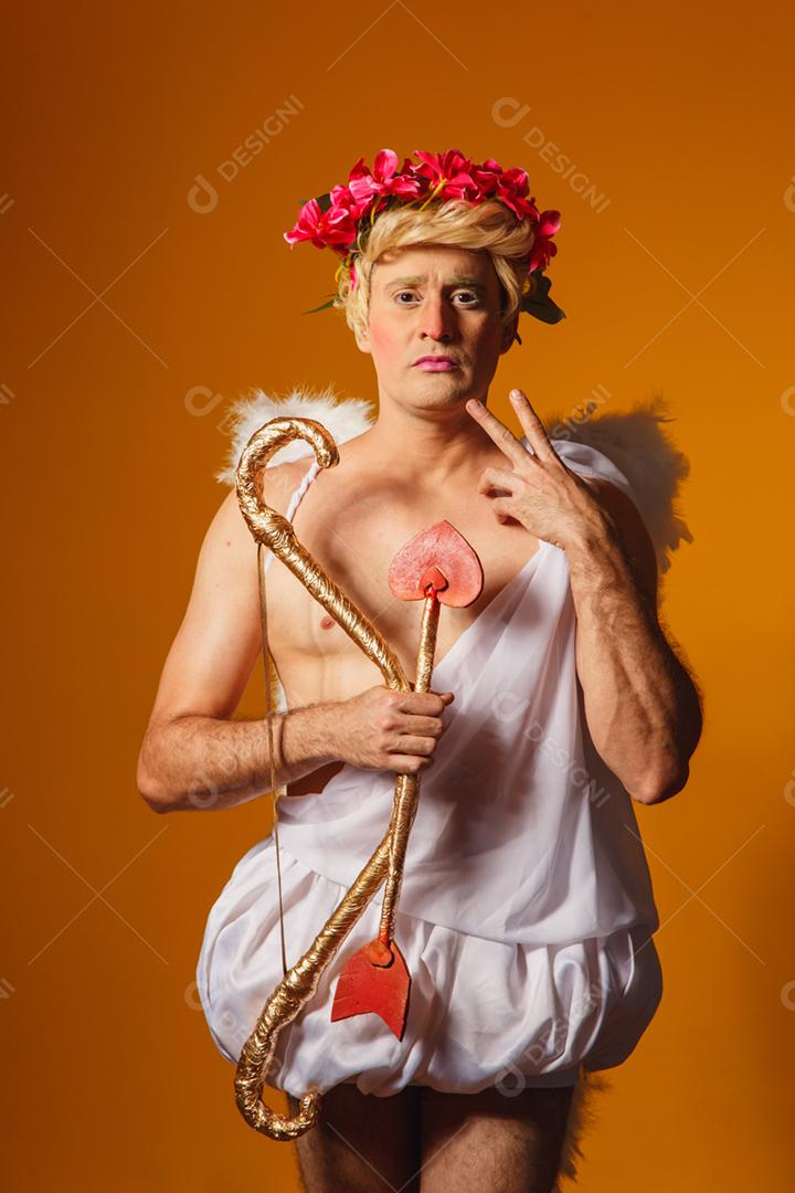 Conceito de dia dos namorados. Retrato do Deus do amor - sagacidade Cupido