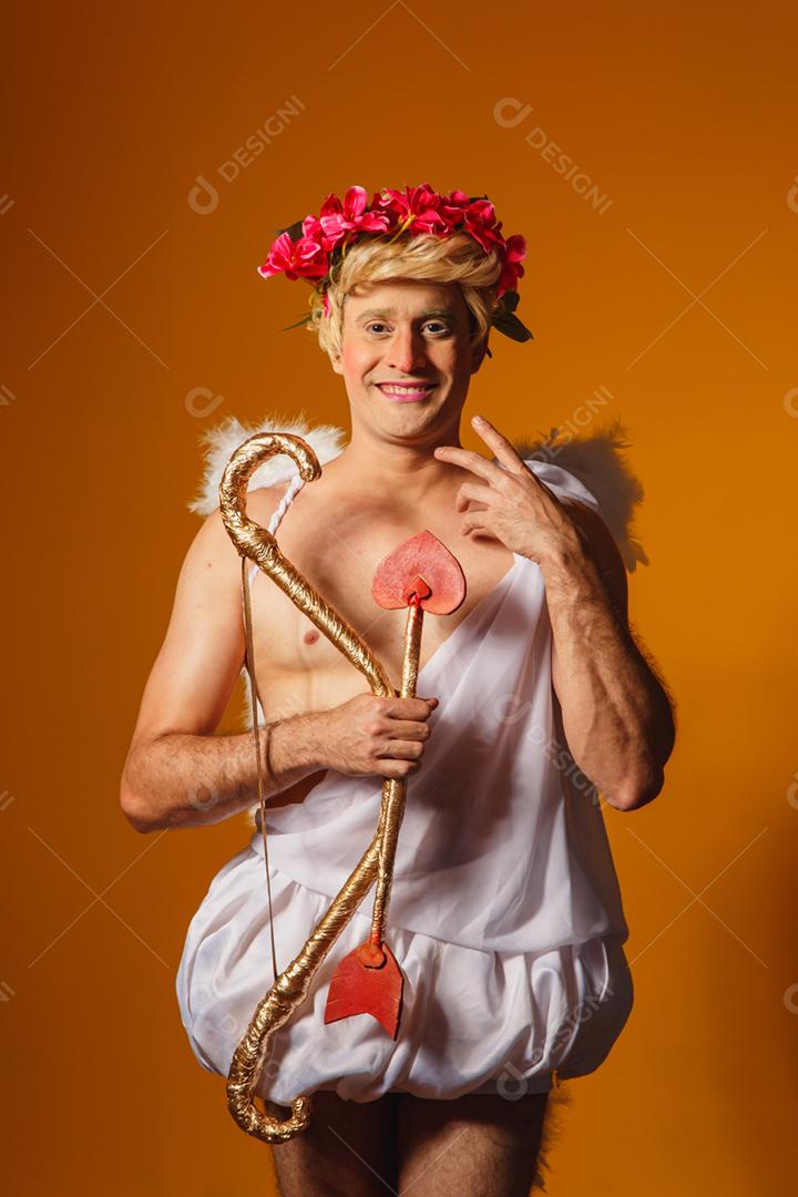 Conceito de dia dos namorados. Retrato do Deus do amor - sagacidade Cupido