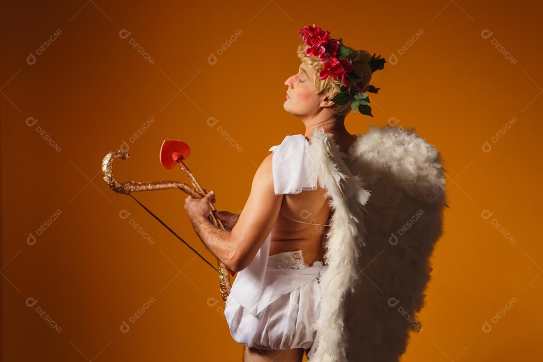 Conceito de dia dos namorados. Retrato do Deus do amor - sagacidade Cupido