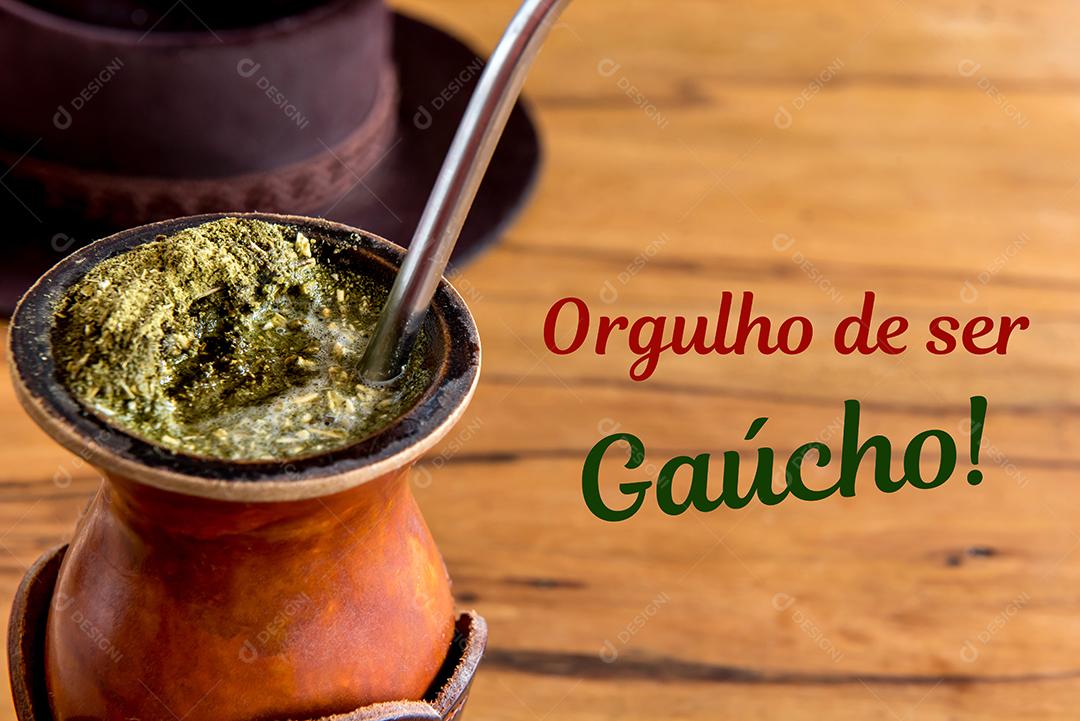 Semana tradicional no sul do Brasil. Semana Farroupilha dos Gaúchos. Erva Mate Tradicional Sul-Americana (chimarrão no Brasil)