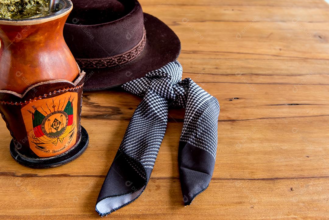 Semana tradicional no sul do Brasil. Semana Farroupilha dos Gaúchos. Erva Mate Tradicional Sul-Americana (chimarrão no Brasil)