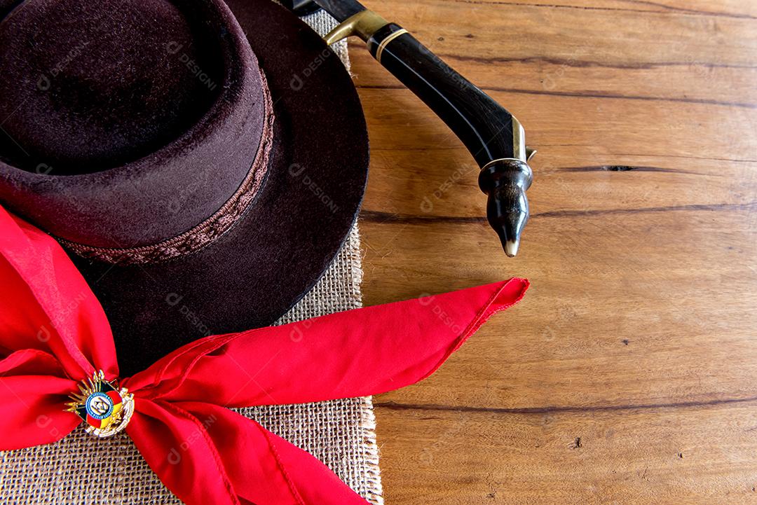 Semana tradicional no sul do Brasil. Semana Farroupilha dos Gaúchos. A tradicional erva-mate sul-americana (chimarrão no Brasil)