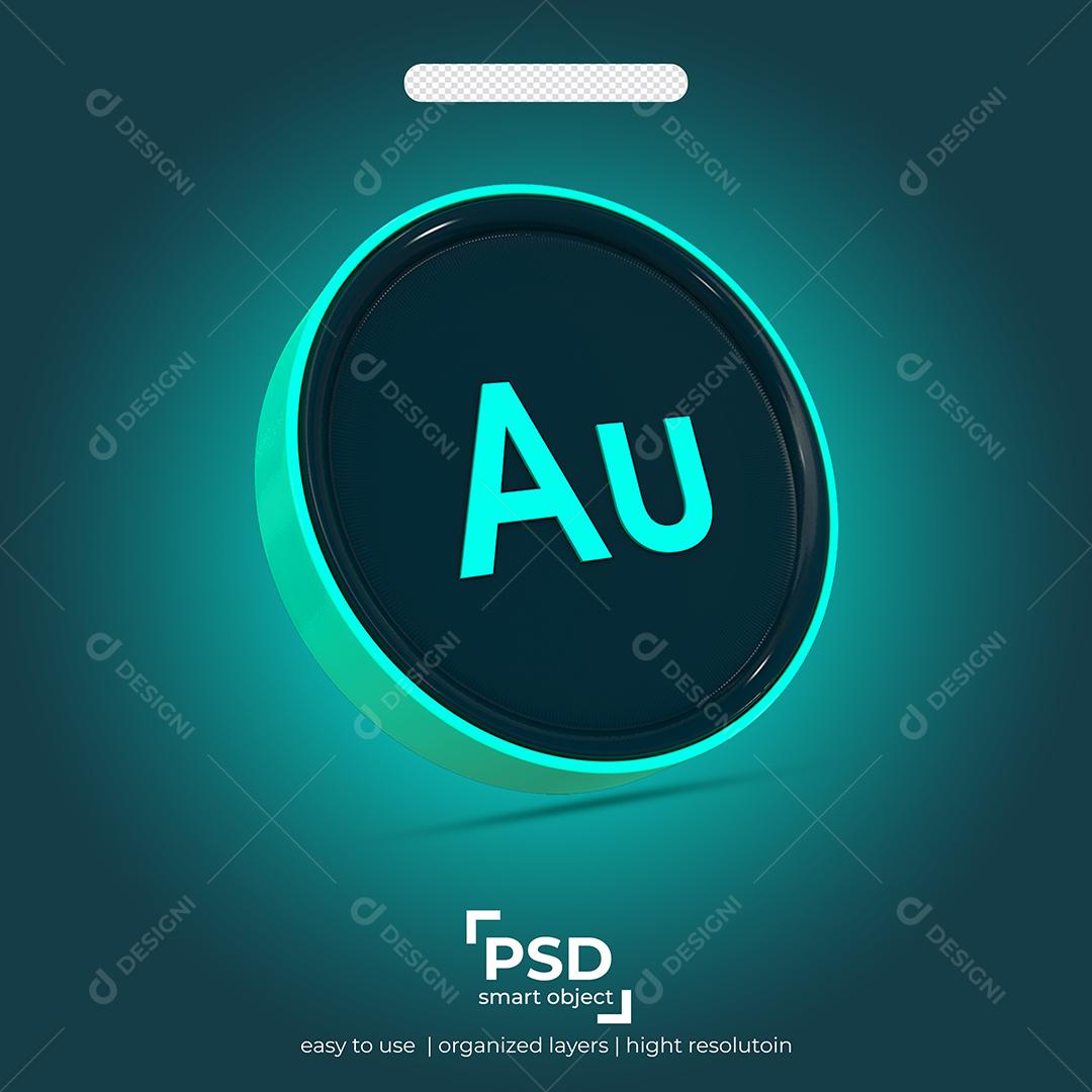 Audition Ícone 3D para Composição PSD