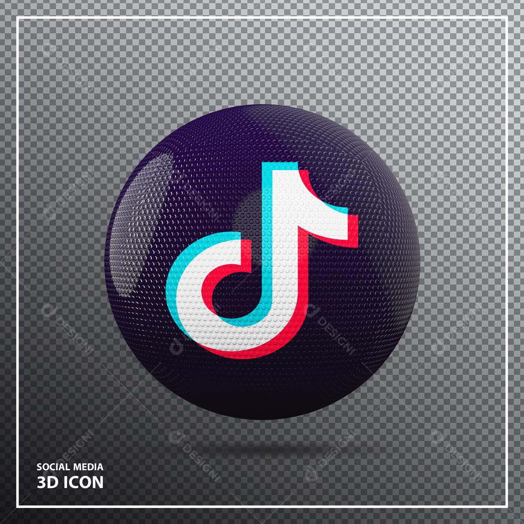 Elemento 3D Tiktok Para Composição PSD