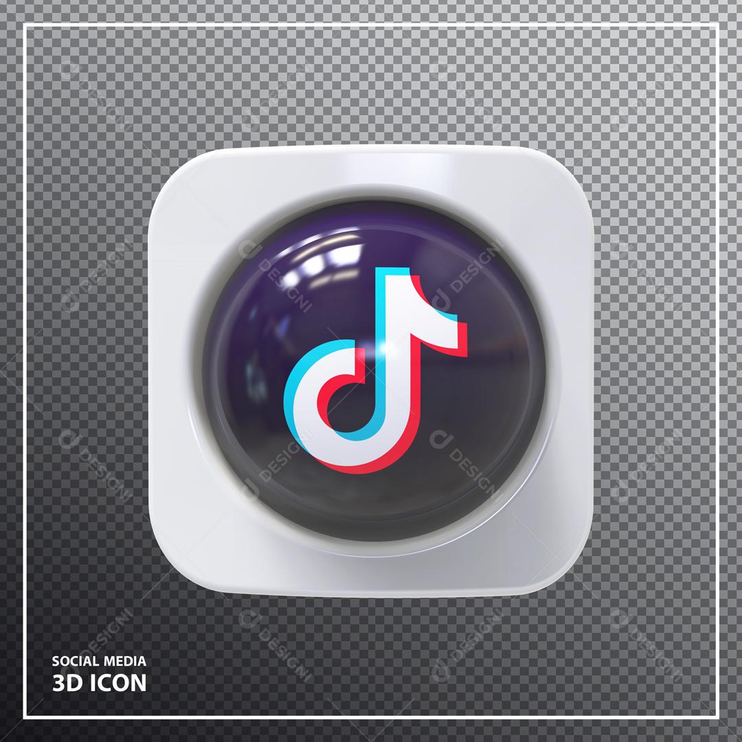 Tiktok Elemento 3D Para Composição PSD