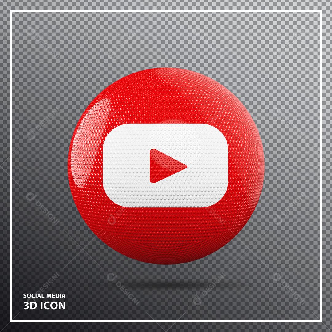 Youtube Elemento 3D Para Composição PSD