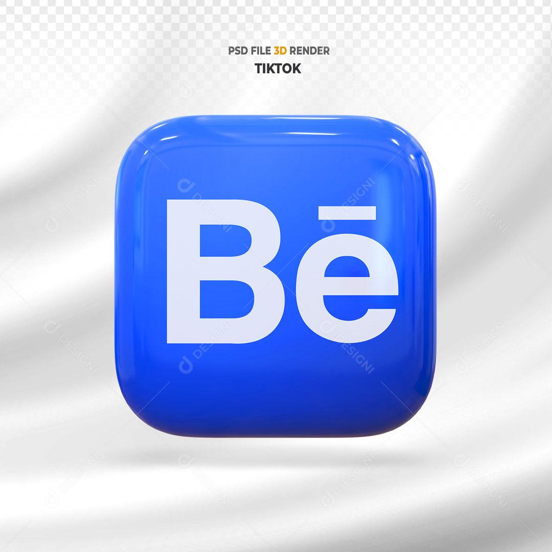 Ícones 3D Rede Sociais Behance PSD