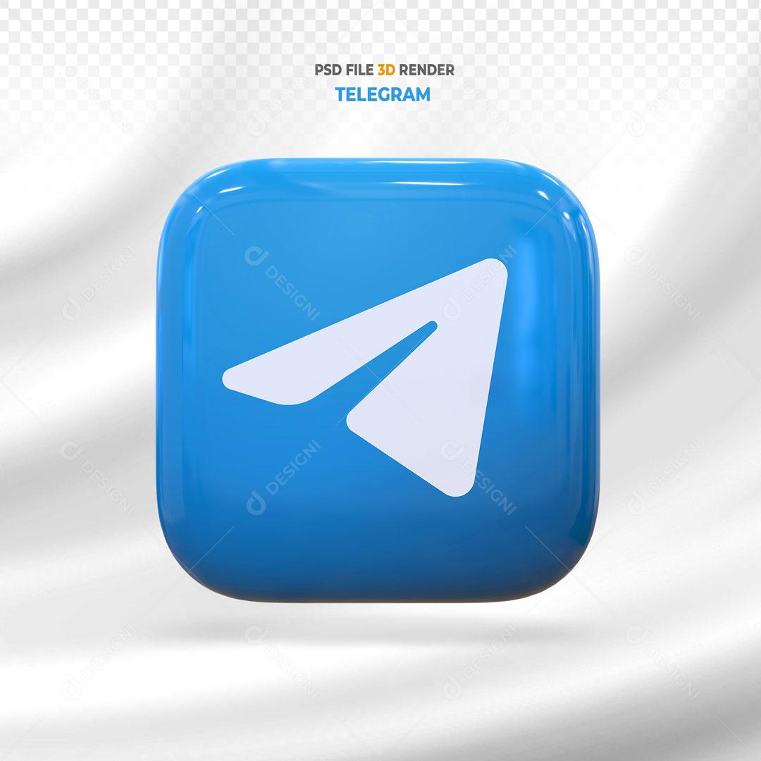 Ícones Rede Sociais Telegram PSD