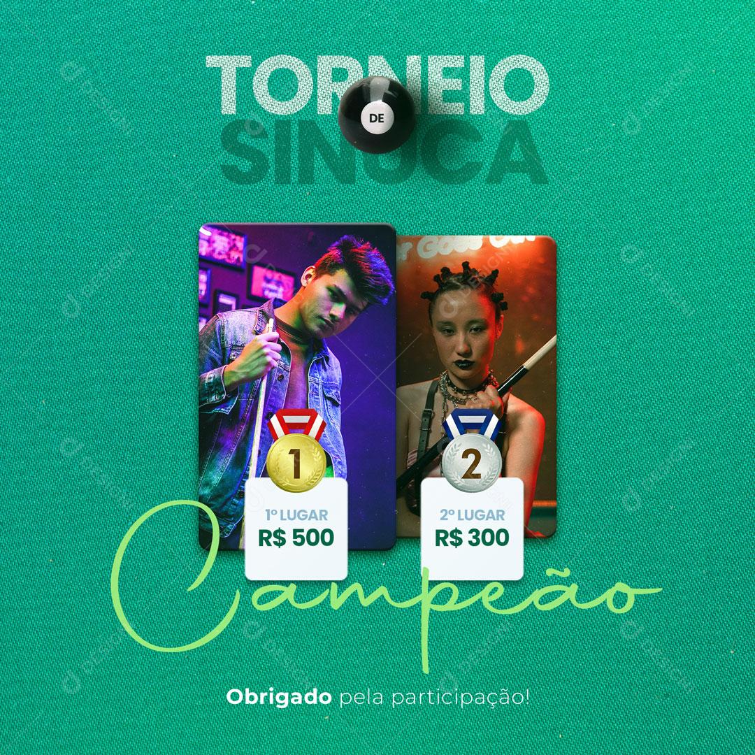 Torneio de Sinuca Social Media PSD Editável