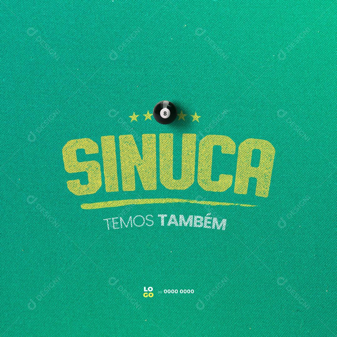 Social Media Sinuca Bilhar PSD Editável