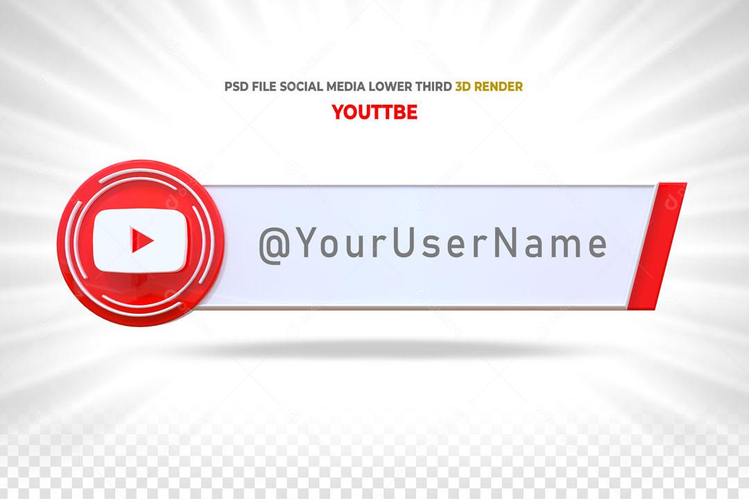 Caixa De Pergunta Tag do Youtube 3D Elemento Para Composição PSD