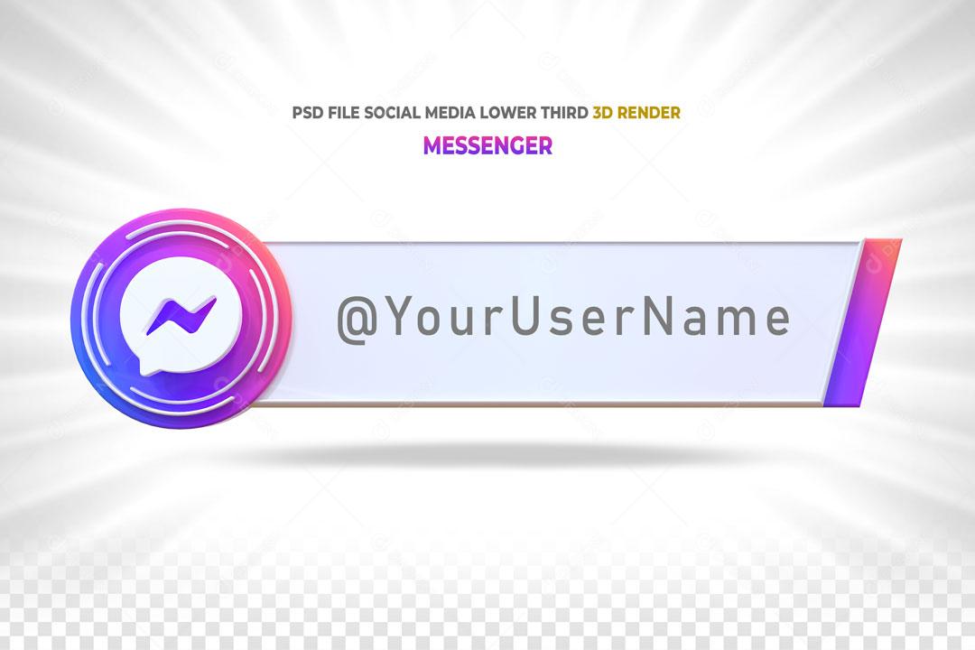 Caixa De Pergunta Tag do Messenger  3D Elemento Para Composição PSD