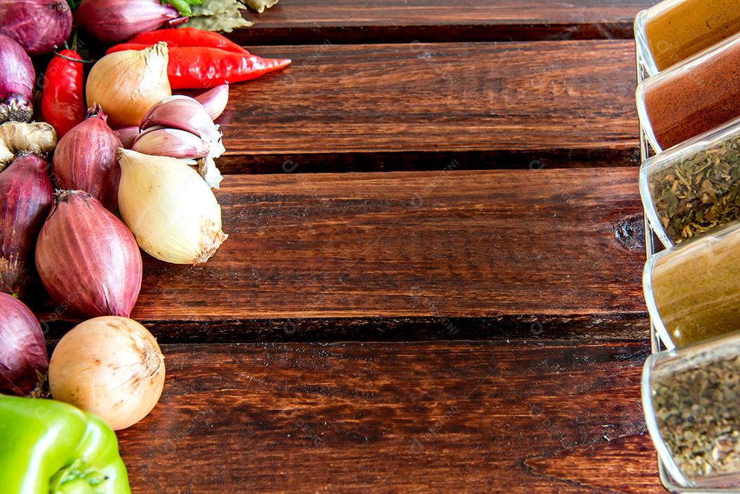 Diferentes temperos e especiarias para cozinhar