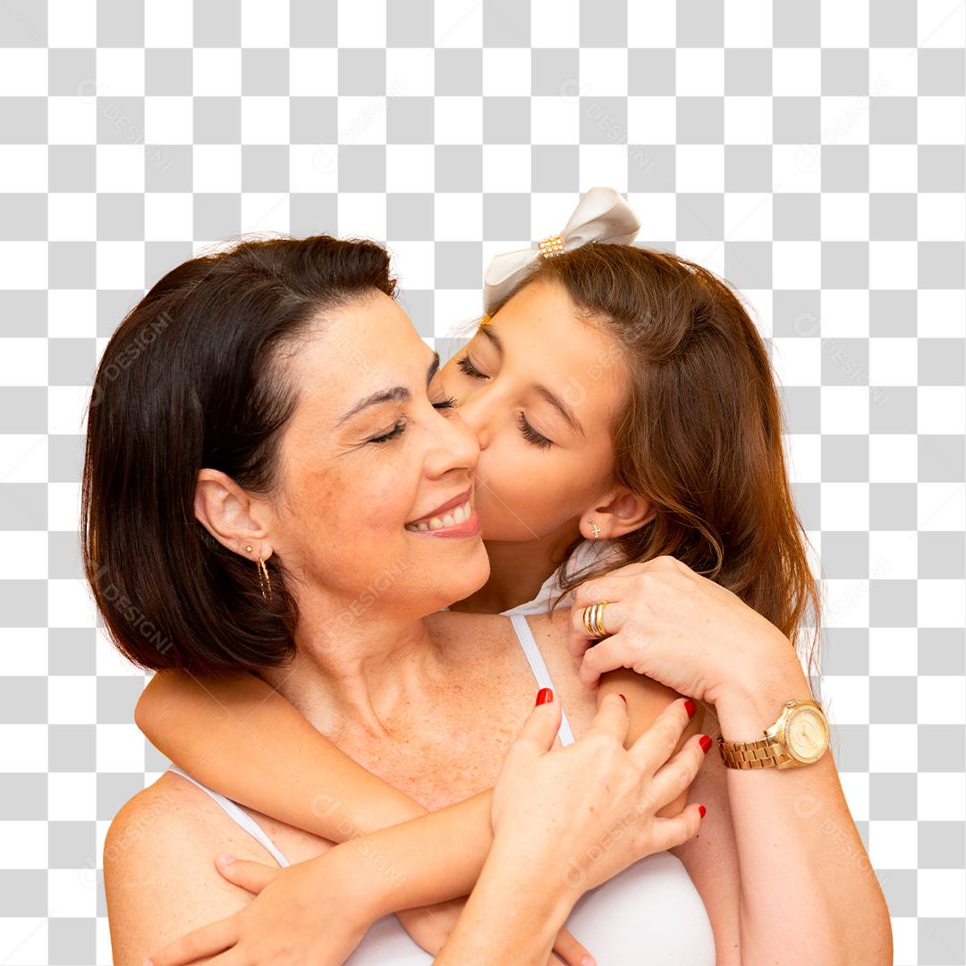 Mãe e filho expressão de carinho PNG Transparente