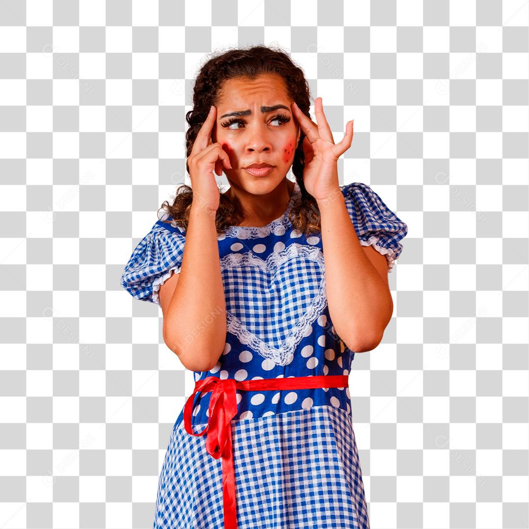 Mulher bonita vestida para festa junina são joão