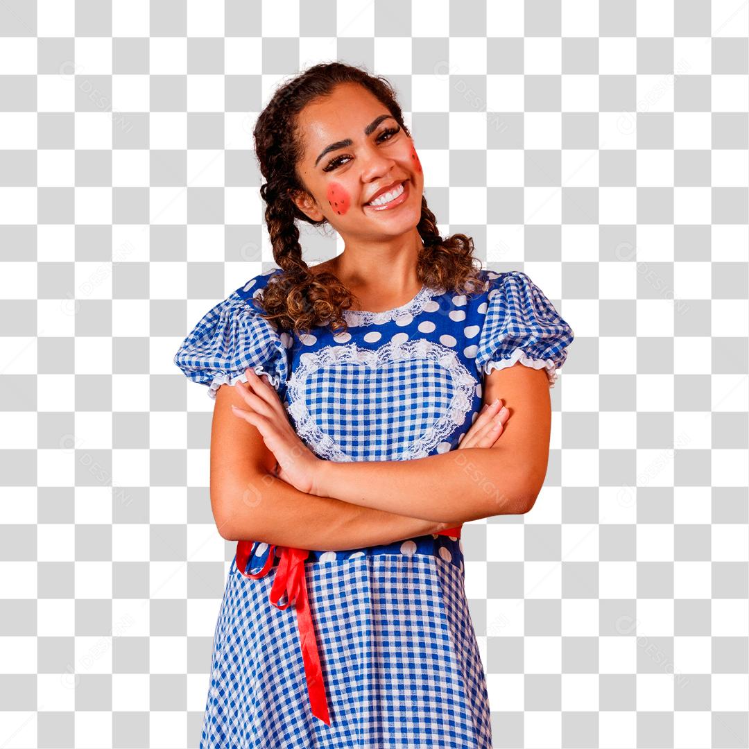 Mulher bonita vestida para festa junina são joão