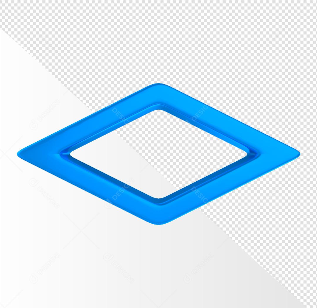Elemento 3D Linha Azul PSD