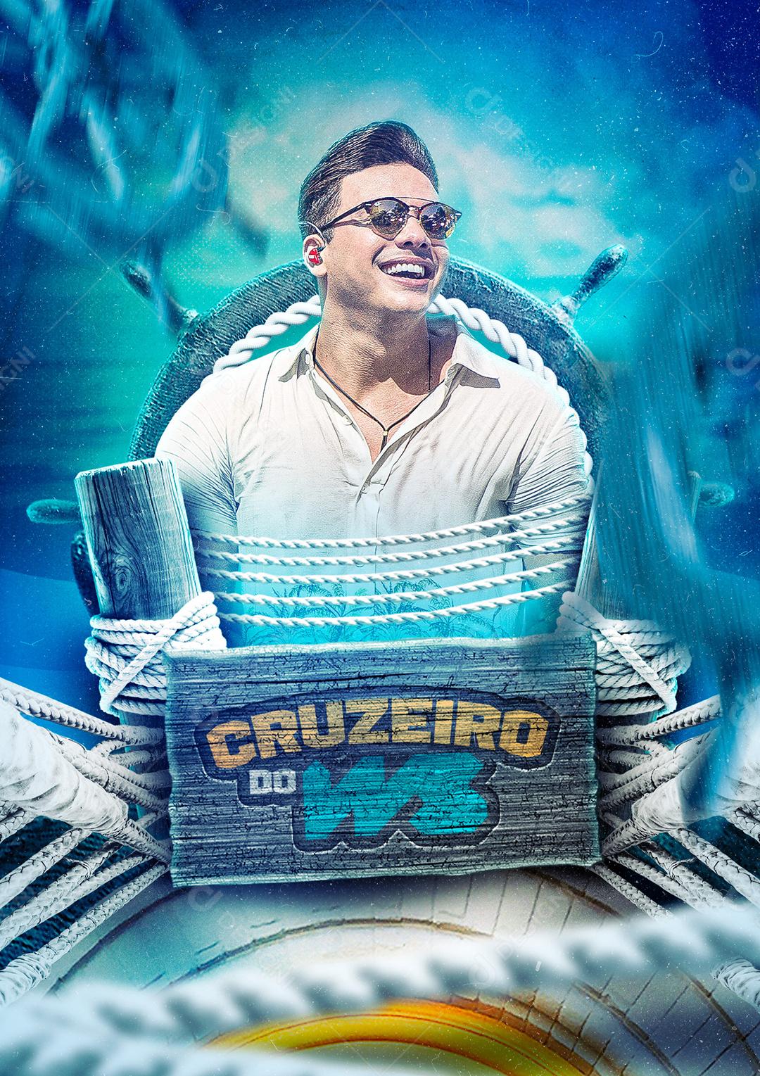 Flyer Story Show Cruzeiro do Wesley Safadão Social Media PSD Editável