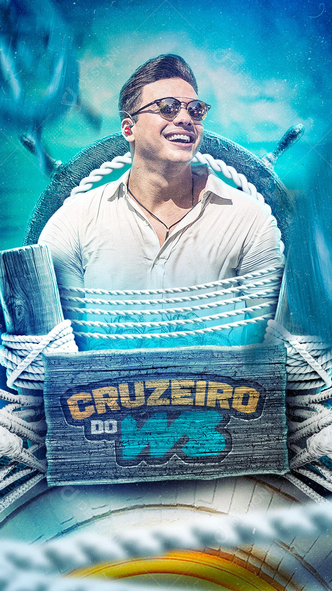 Flyer Story Show Cruzeiro do Wesley Safadão Social Media PSD Editável