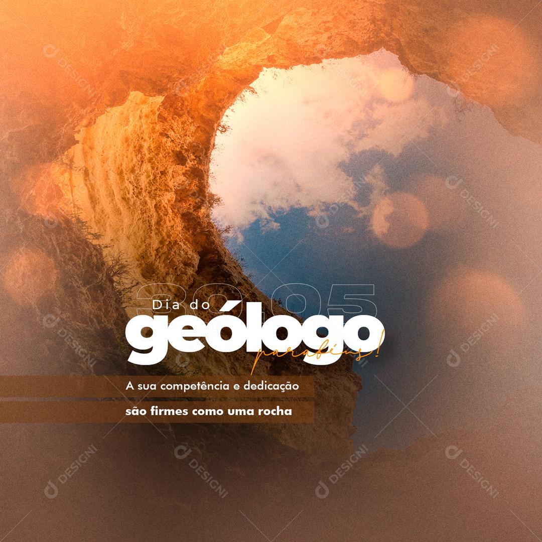 Social Media A sua competência e dedicação Dia do Geólogo PSD Editável