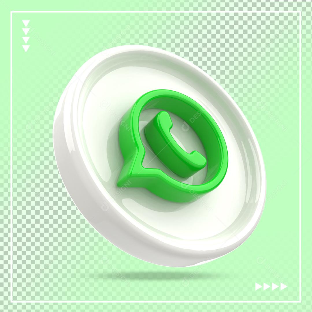 Ícone 3D Whatsapp Para Composição PSD