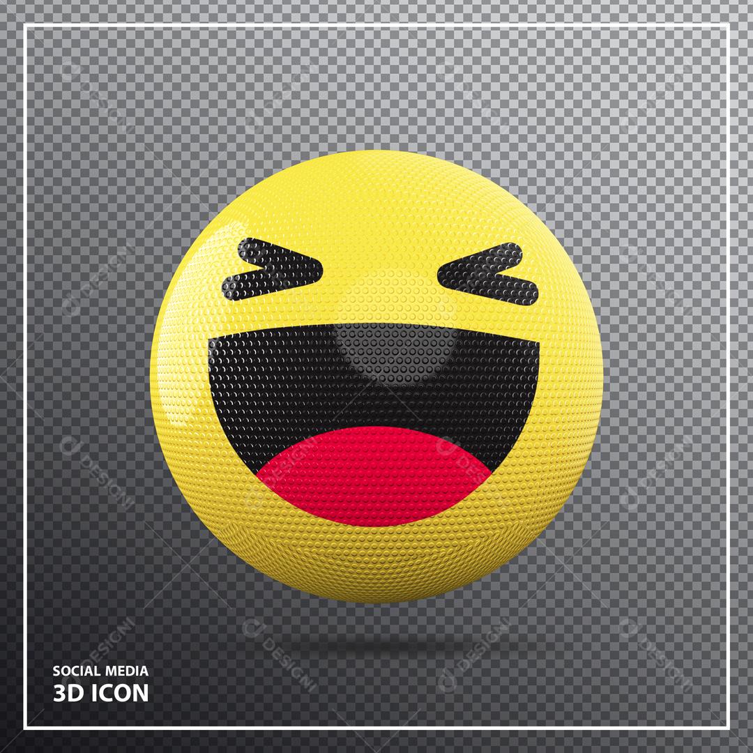 Elemento 3D Emoji Feliz Para Composição PSD