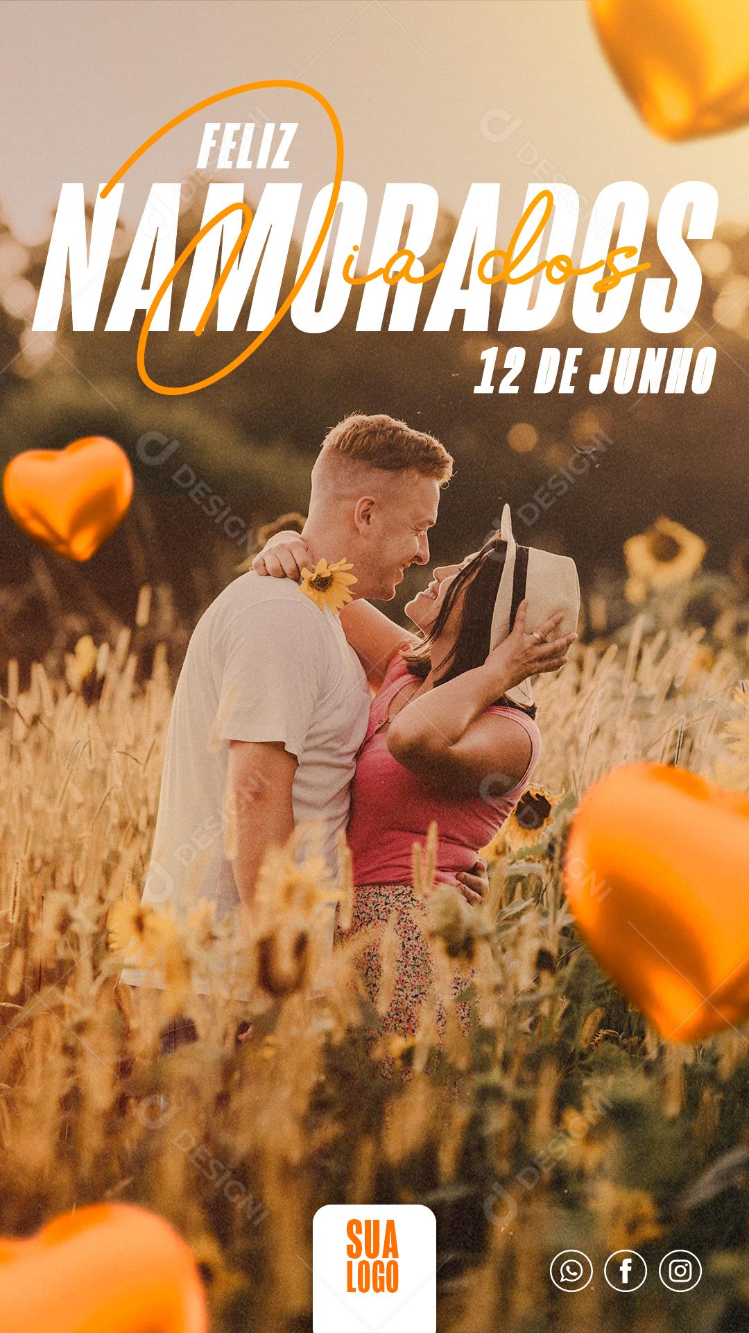 Feliz Dia Dos Namorados 12 De Junho Social Media PSD Editável