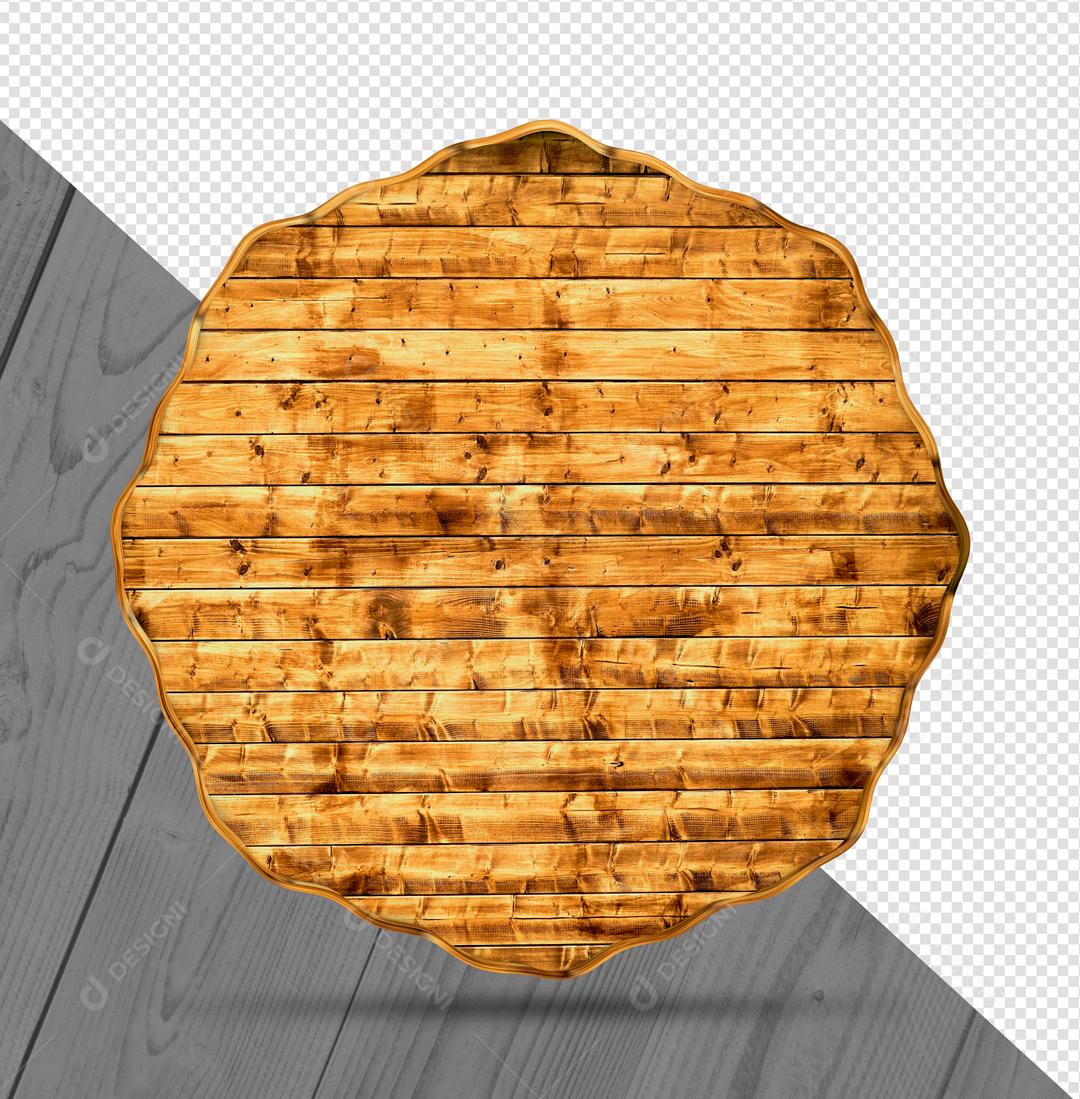 Hexágono de Madeira Elemento 3D PSD