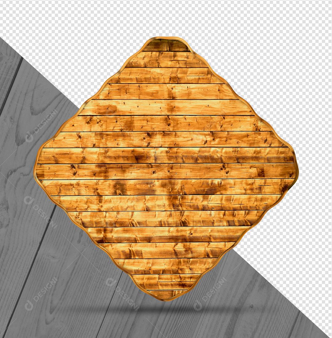 Rombo de Madeira Elemento 3D de São João PSD