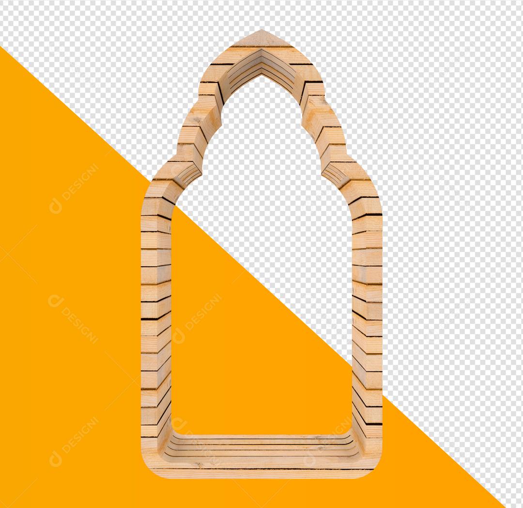 Porta de Madeira Elemento 3D PSD