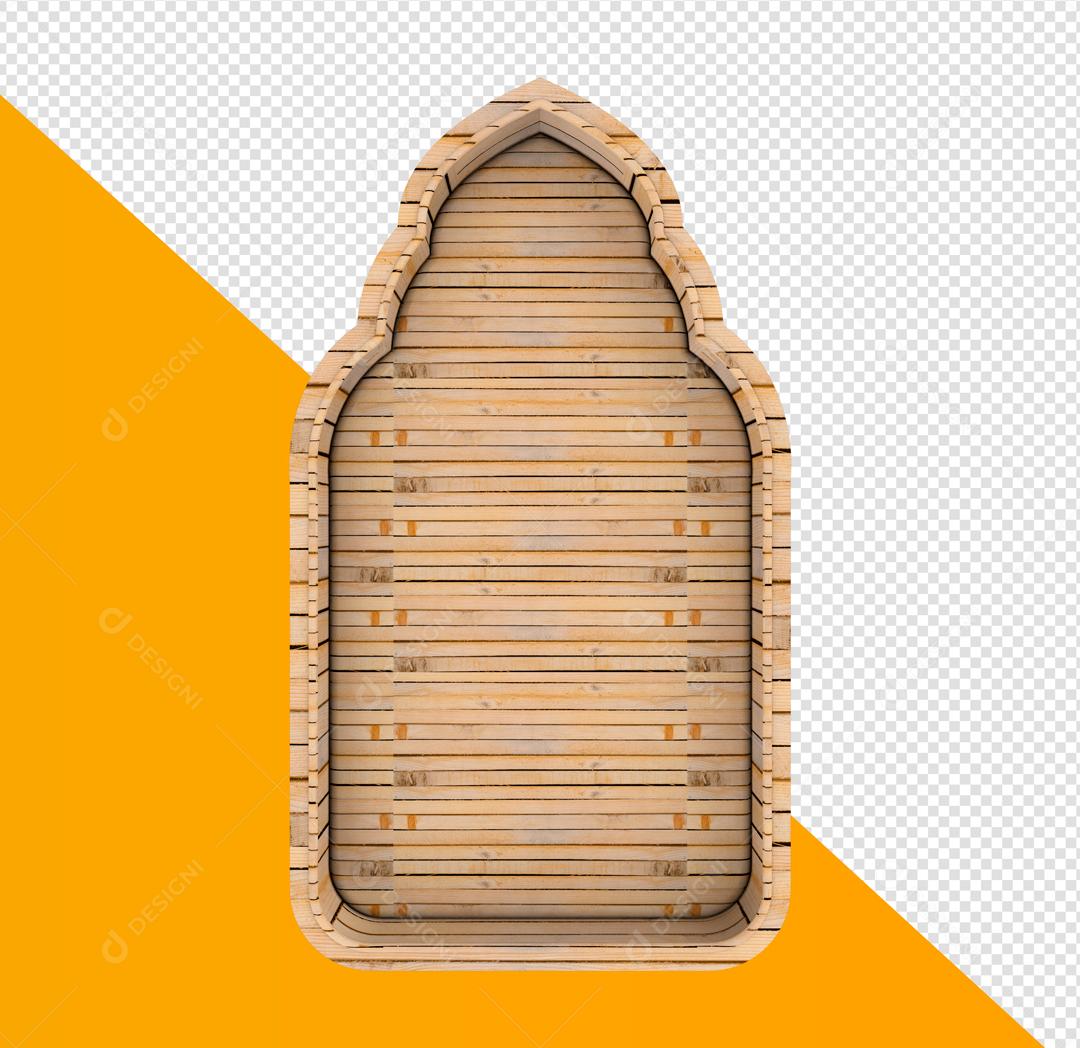 Porta de Madeira Elemento 3D PSD