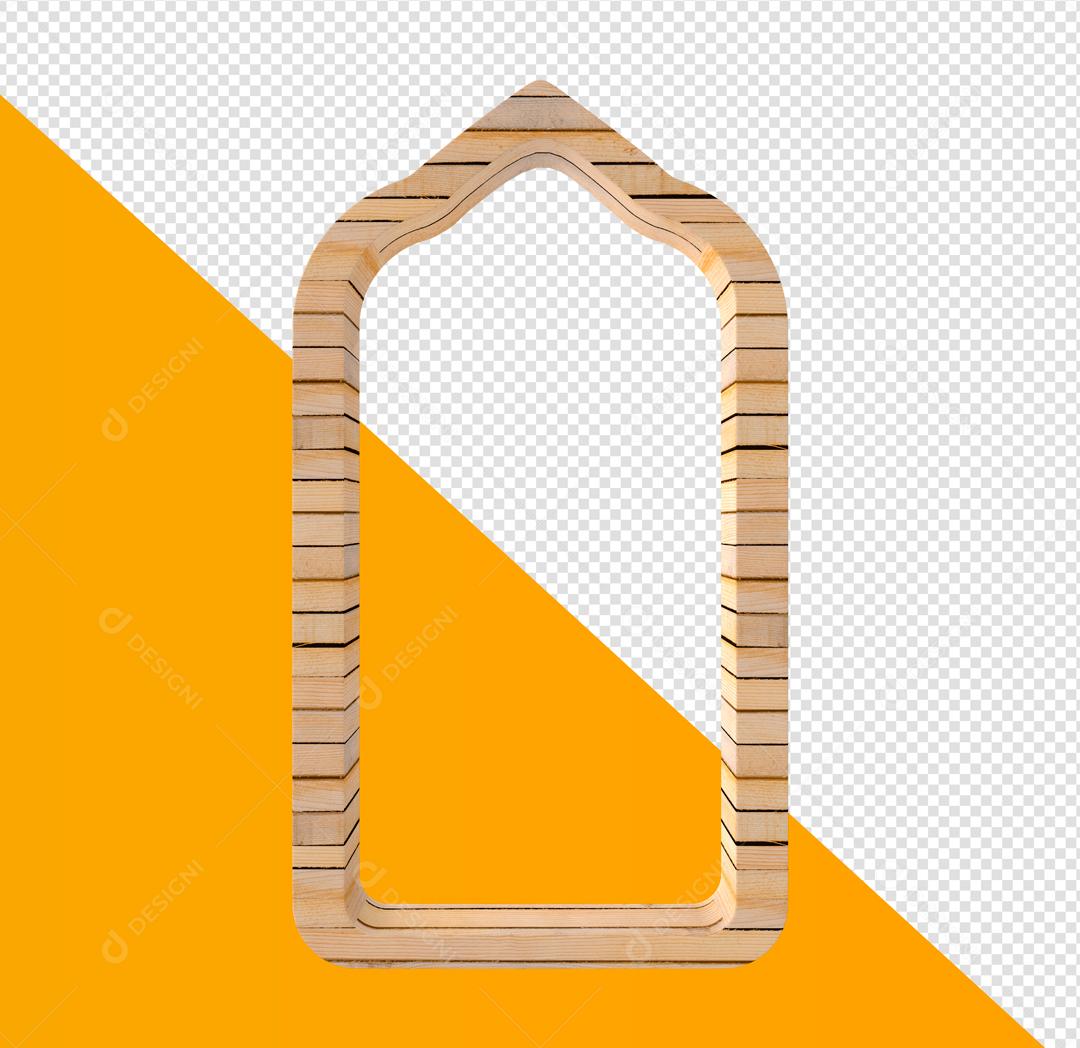 Elemento 3D Porta de Madeira PSD