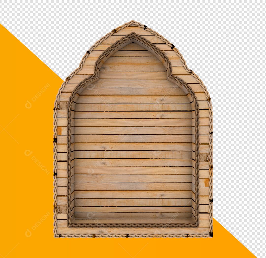 Elemento 3D Porta de Madeira PSD