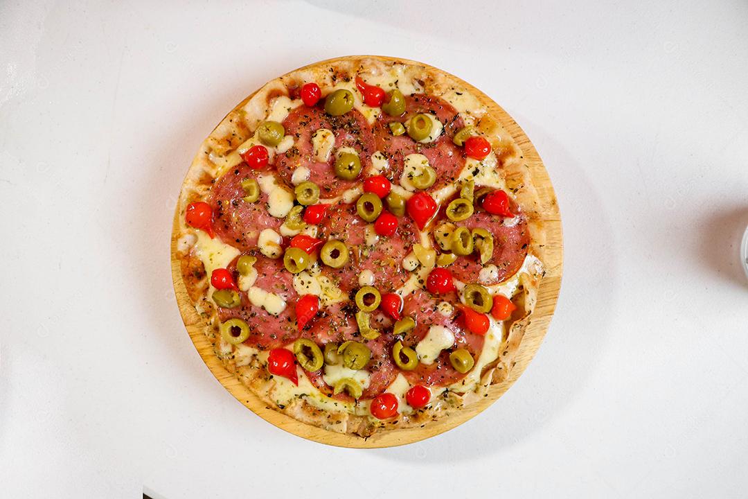 Food pizza pizzerias oven on a white table