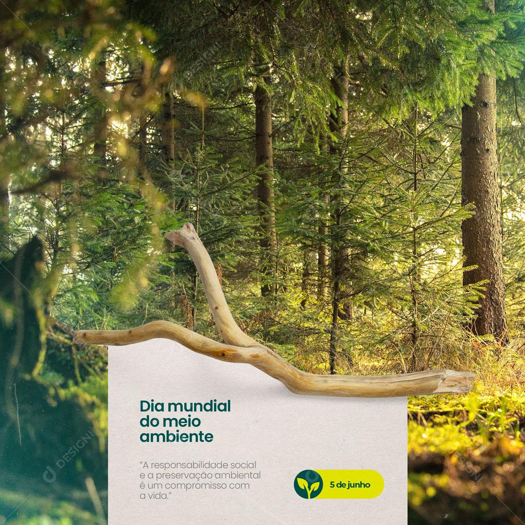Post Dia Mundial do Meio Ambiente 5 de Junho Social Media PSD Editável