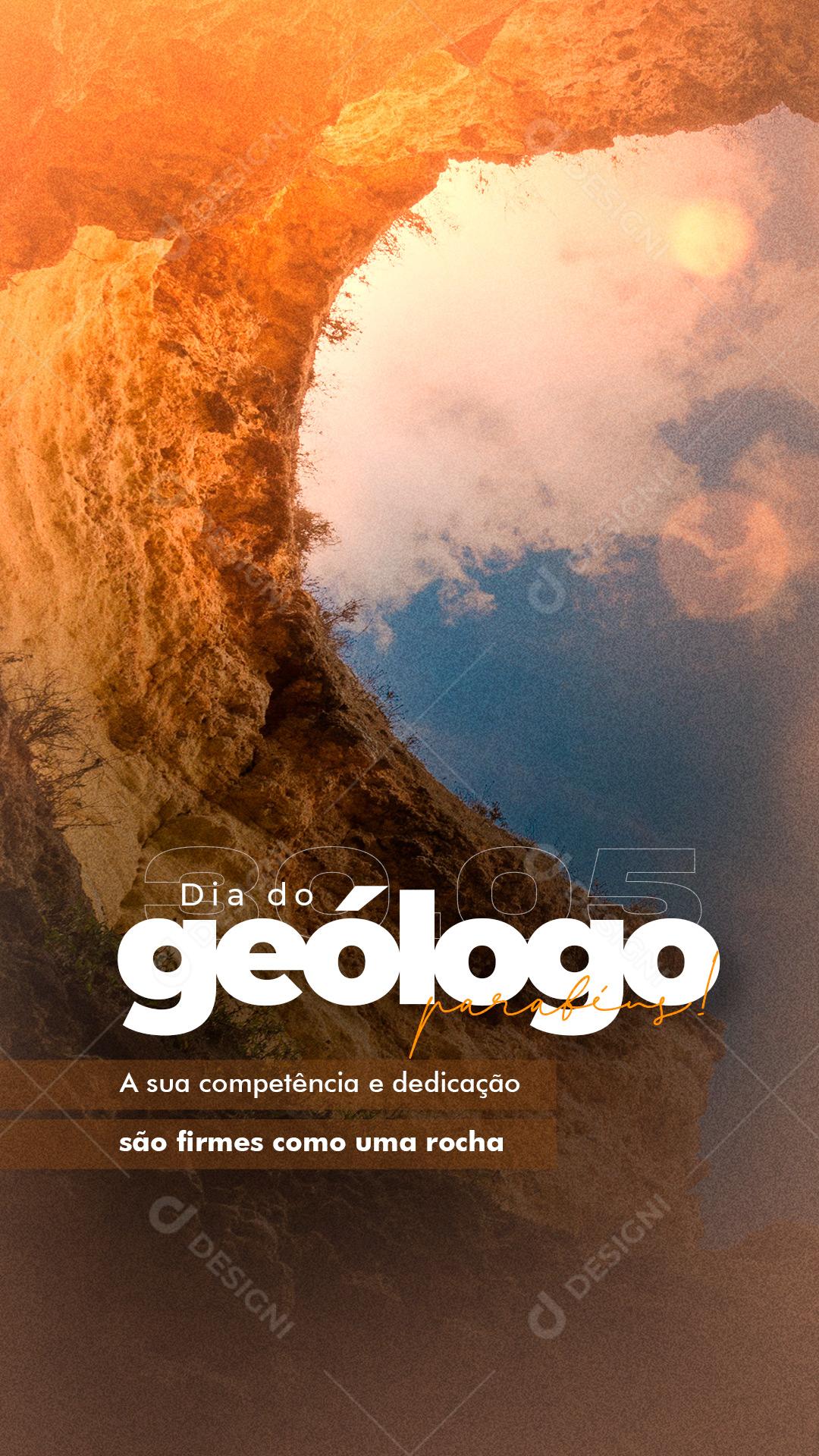 Story A sua competência e dedicação Dia do Geólogo Social Media PSD Editável