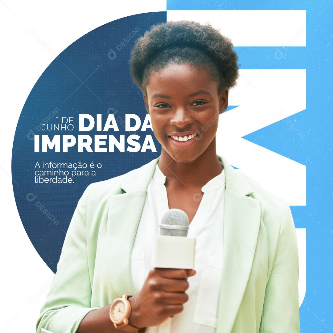 Dia da Imprensa 01 de Junho Social Media PSD Editável