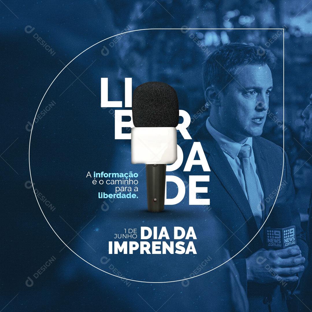 Post Dia da Imprensa 01 de Junho Social Media PSD Editável