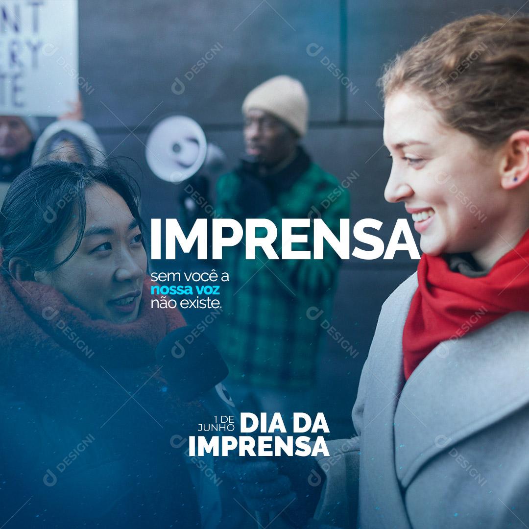 Dia da Imprensa 01 de Junho Social Media PSD Editável