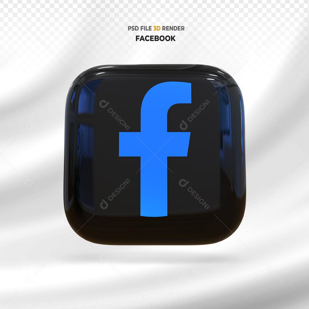 Facebook Elemento 3D Para Composição PSD