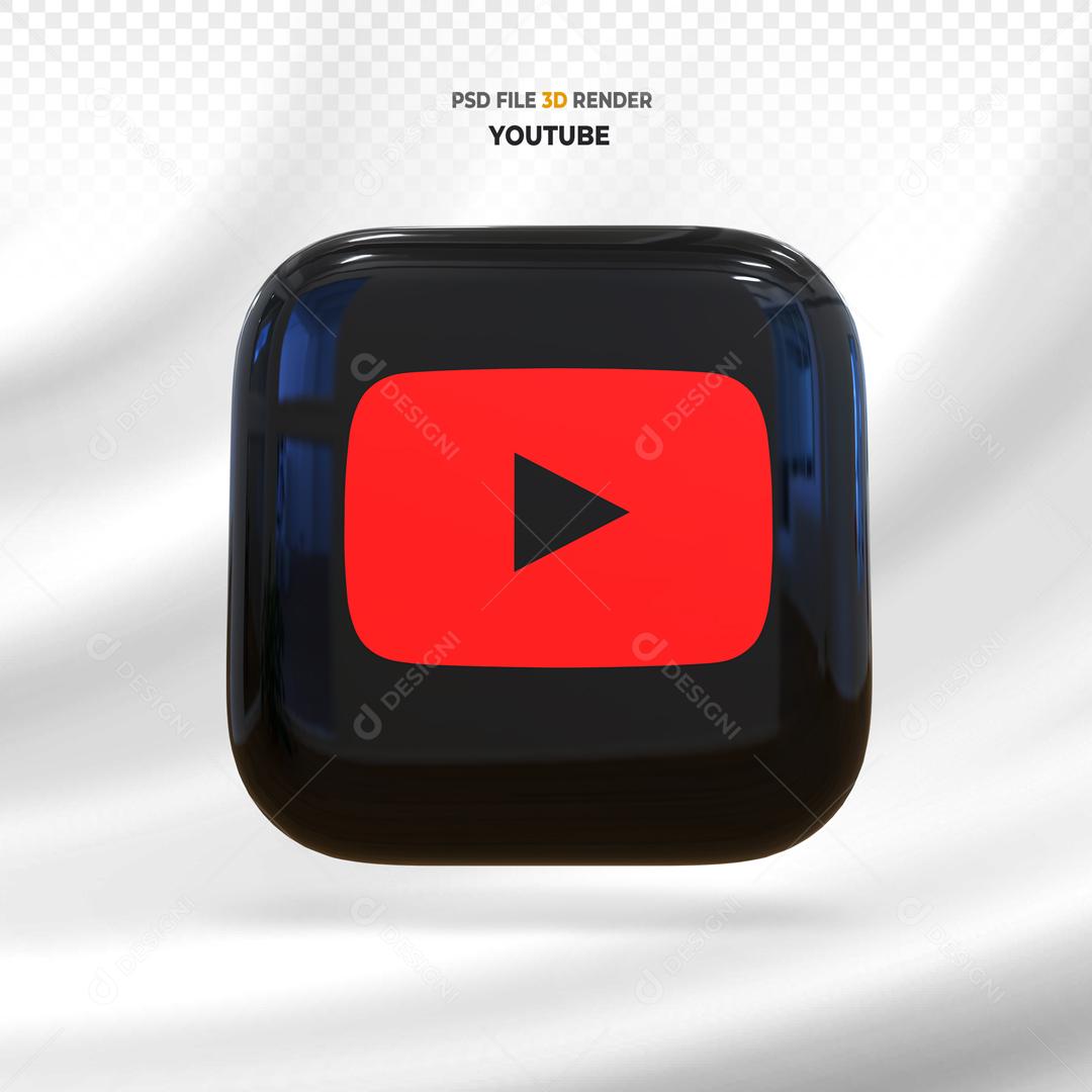 Youtube Elemento 3D Para Composição PSD