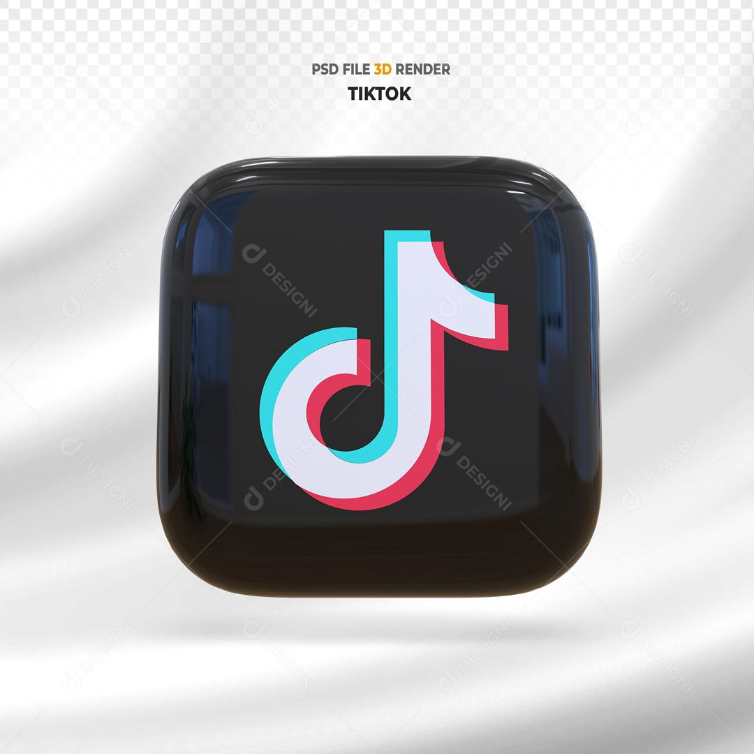 Tiktok Elemento 3D Para Composição PSD