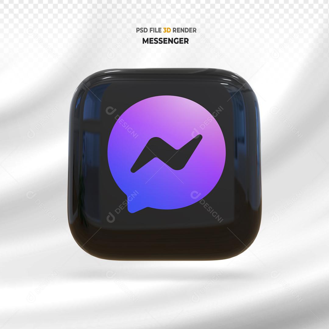 Messenger Elemento 3D Para Composição PSD