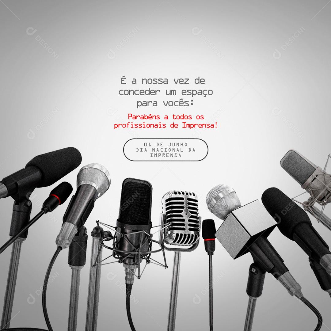 Social Media É a Nossa vez de conceder um espaço para Vocês Dia Da Imprensa PSD Editável